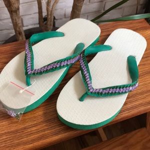 REDUCED NWT Bedazzled Flipflops